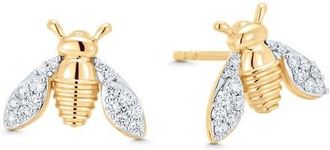 Sara Weinstock Queen Bee Diamond Stud Earrings in Yellow Gold at Nordstrom