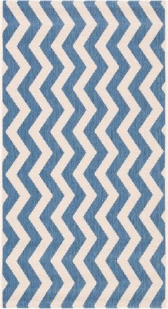 Safavieh Alfombra chevron de polipropileno azul/beige, 122 x 170 cm