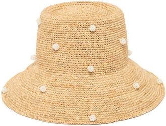 San Diego Hat Company Perla Raffic Bucket Hat in Natural at Nordstrom