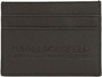 Karl Lagerfeld K/Rsg Leren Kaarthouder - Heren - Portefeuilles - Zwart - ONE Size - Leer - Accessoires