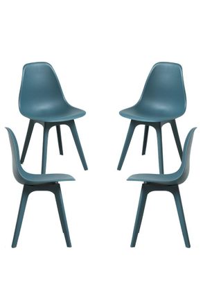 Regalos Miguel Packs Sillas Comedor - Pack 4 Sillas Kelen Suprym - Verde Azulado