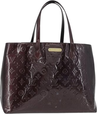 Louis Vuitton Wilshire Handbag Monogram Vernis Purple Patent_Leather Handbag (Pre-Owned)