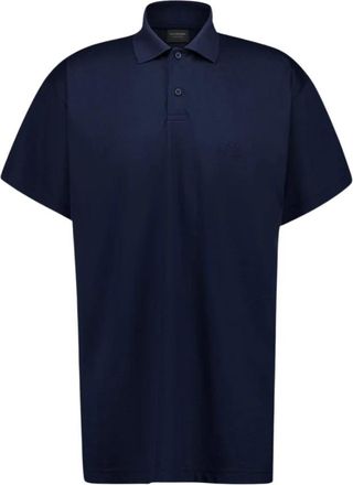 Balenciaga Navy Blue Intertwined Katoenen Polo - Heren - Polos - Blauw - M - Katoen - Tops