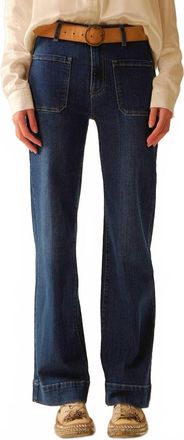 Q2 Wide Leg Jeans In Blue