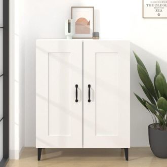 vidaXL Credenza Bianca 69,5x34x90 cm in Legno Multistrato - Vidaxl