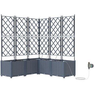 vidaXL Jardineras Gris Claro 120 X 120 X 142 Cm Acero Vidaxl