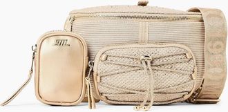 Steve Madden Womens Brapid Textured Fanny Pack with Gold Tone Hardware - Pink - Size: ONE size