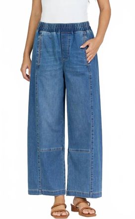 Dear John Denim Della Cropped Barrel Jeans In Tsunami