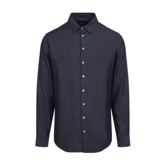 Giorgio Armani Camicia in cotone - - Shirts - Uomo - Blu - L