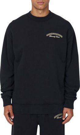 Good For Nothing Heaven Relaxed Crew Sweatshirt in Black at Nordstrom, Size X-Large