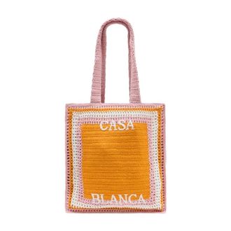 Casablanca Stripe Crochet Bag - unisex - Shoppers - Veelkleurig - ONE Size - Katoen - Tassen