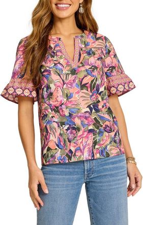 Tommy Bahama Garden Oasis Cotton Shirt in Ivory Cream at Nordstrom, Size X-Small
