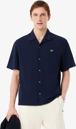 Lacoste Mens Relaxed Fit Shirt in Dark Blue Cotton - Size X-Large