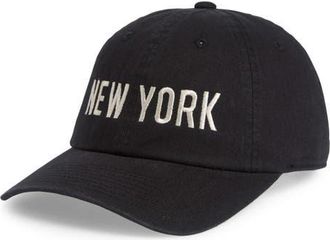 American Needle New York Cotton Baseball Cap in Black at Nordstrom