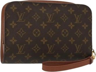 Louis Vuitton Pre-owned Clutches, female, Brown, Size: ONE SIZE Pre-owned Canvas Clutch