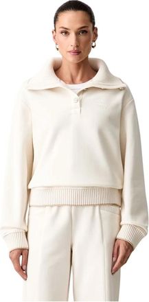Guess Truien & Vesten, Dames, Beige, S, Katoen, Trui met ronde hals