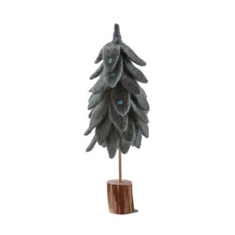 Tag Wooly Felt Christmas Tree with Log Base - Dark Green Decor at Nordstrom