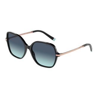 Tiffany & Co. Sunglasses, female, Black, 57 MM, Black/Blue Shaded Sunglasses