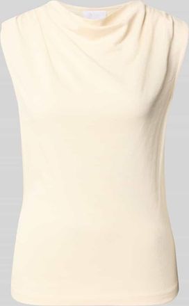 Jake*s Top mit Wasserfall-Ausschnitt in Beige, Gr&ouml;&szlig;e XXL