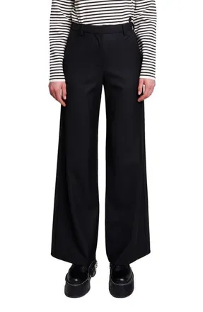 Maje Flared trousers in Black at Nordstrom, Size 36