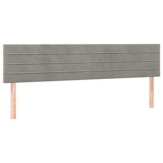 vidaXL Cabeceros 2 Unidades De Terciopelo Gris Claro 100x5x78/88 Cm Vidaxl