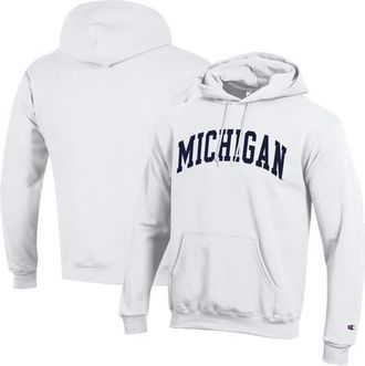 Champion Mens Champion White Michigan Wolverines Basic Arch Fleece Pullover Hoodie at Nordstrom, Size Xx-Large