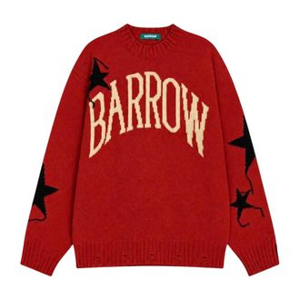 Barrow Jersey con logo y cuello redondo con acabados de canal&eacute; - Knitwear - Hombre - Rojo - XS