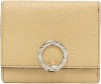 Bulgari Pre-owned Wallets, male, Beige, Size: ONE SIZE Pre-owned Leather wallets