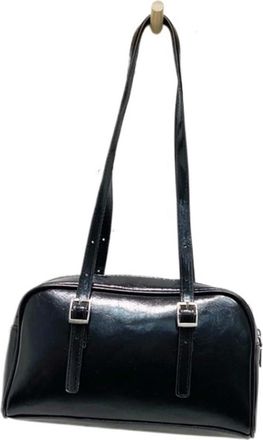 Generic Retro Underarm Bag Large Capacity Fashionable Womens Versatile Single Shoulder Street Trend PU Material(Black)