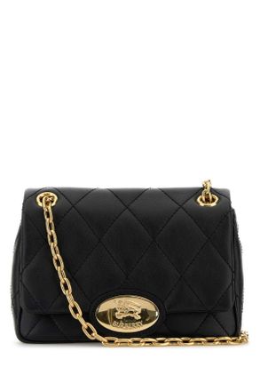 Burberry Black Leather Small Strand Shoulder Bag
