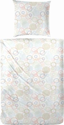 Primera Bettwäsche »Primera Soft-Seersucker-Bettwäsche Cirleane« 2 Stk. tlg. mit pastellfarbenen Kreisen