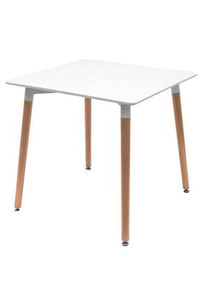 Regalos Miguel Estilo N&oacute;rdico - Mesa Tower Cuadrada 80 Cm - Blanco