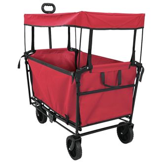 vidaXL Carro De Mano Plegable Rojo 105 X 56,5 X 116 Cm Tela Oxford Vidaxl