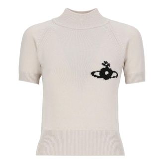 Vivienne Westwood Maglione in Lana a Collo Alto - - Knitwear - Donna - Beige - M
