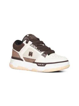 Amiri Leather and Mesh Sneaker - Beige