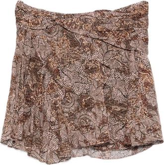 Isabel Marant Brown Floral Mini Skirt