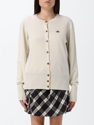 Vivienne Westwood Cardigan slim fit in cotone e cashmere con logo Orb