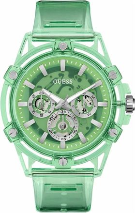 Guess King Multifunction Horloge - Heren - Accessoires - Groen - Maat: ONE Size