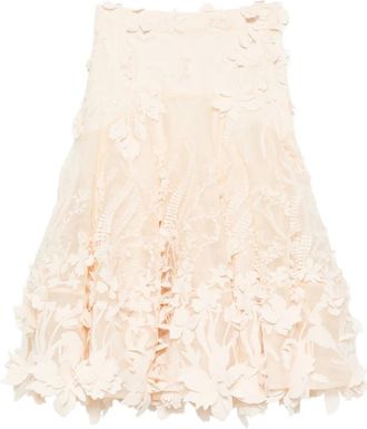 Zimmermann Gonna midi con applicazione a fiori - Toni neutri
