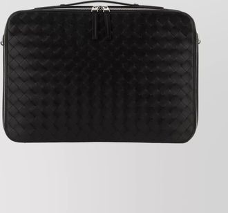 Bottega Veneta leather rectangular woven texture shoulder bag