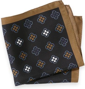 Paul Fredrick Medallion Silk Pocket Square