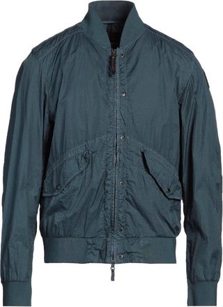 Parajumpers Mens Novak Dark Avio Blue Bomber Jacket Nylon - Size Medium
