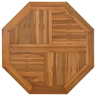 Berkfield Home Table Top 80x80x2.5 cm Octagonal Solid Wood Teak in Brown