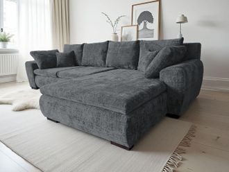 HOME AFFAIRE Ecksofa »Cara Mia L-Form, B: 325 cm« mit 4 Zierkissen, optional Bettfunktion & Bettkasten