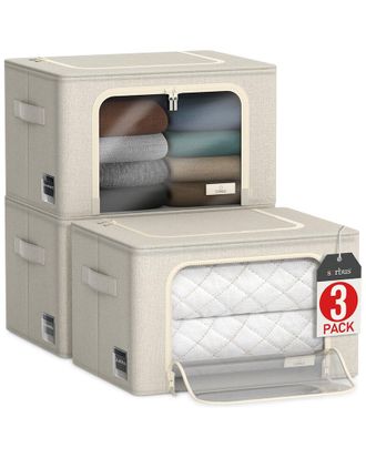 Sorbus Storage Bins With Metal Frame