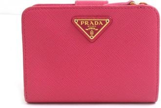 Prada Pink Leather Wallet (Bi-Fold) (Pre-Owned)