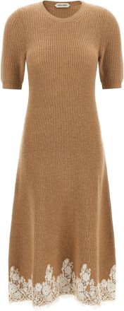 Alberta Ferretti Cashmere Midi Womens Dress