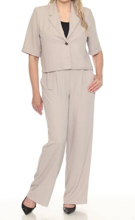 Joseph Ribkoff One-Button Short Blazer Jacket In Dune