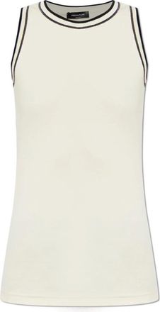 Fabiana Filippi Sleeveless Top - Dames - Tops zonder mouwen - Beige - M - Leer - Tops