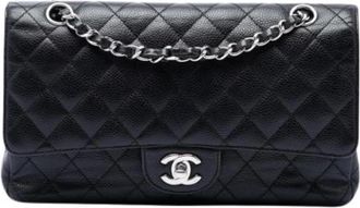Chanel Pre-owned Classic Double Flap Schoudertas - Dames - Vintage Schoudertas - Zwart - ONE Size - Leer - Vintage